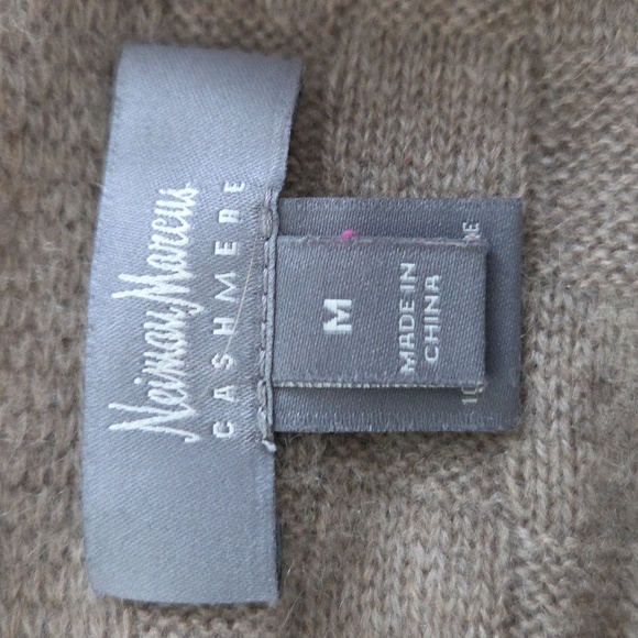 Neiman Marcus Tan Asymmetrical Shrug with Waterfall Front Cardigan - Picture 4 of 6